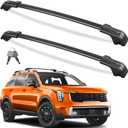Lockable 260LBS Roof Rack Cross Bars Fit for Kia Sorento X-Line & X-Pro 2021 2022 2023 2024 2025 (with Raised Side Rails), Aluminum Roof Rails Crossbars Rooftop Luggage Racks Carrier