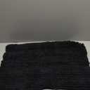 Turquoize Chenille 24"x 36" Extra Soft, Absorbent Shaggy Bath Rugs, Black - Non Slip for Bath or Kitchen