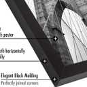 Americanflat 20x30 Poster Frame with Polished Plexiglass - Black Picture Frame - Wide Photo Frames Made of Engineered Wood for Vertical or Horizontal Wall Display - Epic Collection - Black