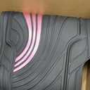 Road Comforts Car Floor Mats Full Set Front & Rear Car Floor Mats with Aluminum Design, Anti-Slip Backing, All-Weather Protection, Trim-to-Fit Car Mats for Most Sedans, SUVs & Vans - Pink
