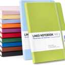 Dynta Lined Journal Notebooks for Women Men, Pack of 12 A5 Hardcover Journals Bulk, 200 Pages/100 Sheets, 5.8 x 8.4 inch, 12 Colors, College Ruled Notebooks for Work, Writing, Note Taking (Multicolor)