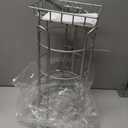 TomCare Toilet Paper Holder Stand with Storage Shelf Tissue Paper Roll Dispenser Free Standing 4 Raised Feet Toilet Paper Storage Metal Bathroom Organizers and Storage (Silver Grey)