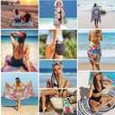 2 Packs Oversized Beach Towel Set Extra Large Big XL Pool Camping Swim Clearance Towels 36x72 Soft Blanket Cruise Essentials Accessories Must Haves Vacation Necessities Adult Gifts Stripe Boho Blue