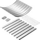 Land Guard 24 Tall Galvanized Raised Garden Bed Kit, Galvanized Planter Garden Boxes Outdoor, Oval Large Metal Raised Garden Bed for Vegetables (Classic Silver, 422ft)