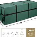 ZOBER Wide Christmas Tree Storage Bag - Maximum Accessibility - Fits 9 Ft Trees - 600D Oxford Fabric Christmas Tree Bag For Storage Box For Xmas - Strong, Durable Straps & Handles - Card Slot - Green