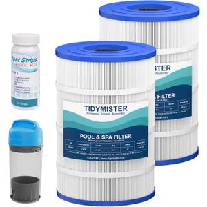 TidyMister C900 Pool Filter Cartridge Replacement, Compatible with Hayward C900, CX900RE, Pleatco PA90, Unicel C-8409, Filbur FC-1292, Sta-Rite Posi-Clear PXC-95, 90 sq.ft, 17 3/8" x 8 15/16", 2 Pack
