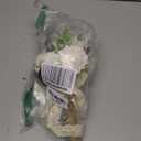 Wedding Bouquets for Bride Bridesmaid,White Champagne Artificial Roses Flowers for Wedding Church Decoration (7.5in)