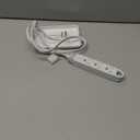CABOCASA 3FT Ultra Flat Plug Extension Cord Power Strip with 3 Outlets, Patented Detachable Ultra-Thin Outlet Cover Concealer & Ultra-Flat Plug, Max. 13A 125V 1625W ETL Listed, White Color