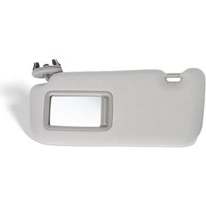 Gray Sun Visor Left Driver Compatible with Corolla 2009 2010 2012 2013 W/Mirror Front Left Side Sunvisor 74320-02711-E0