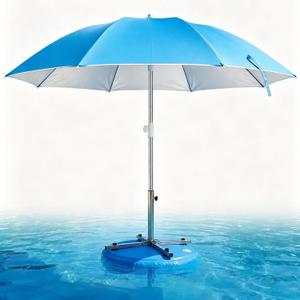 Floating Pool Umbrella, 6.5ft In-Pool Sunshade with UV-Resistant Coating, Portable Outdoor Shade Canopy for Pool, Lake & Beach, Travel-Friendly