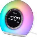 iHome Sunrise Alarm Clock Radio with Bluetooth Speaker, Color Changing Lamp, and USB Charging (iBT32)