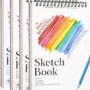 4 Pack Small Sketch Books, 5.5 x 8.5 Inch Mini Sketchbook, 68lb/100gsm Spiral Bound Small Sketch Pad, Acid Free Art Supplies Drawing Painting Sketchbook for Kids, Beginners, Artists & Easter Gift