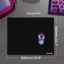 Glass Mousepad with Hard Surface for Gaming, Ultra Smooth Mouse Mat, Water-Resistant Large Mouse Pad Precision Speed Control for Esport Games/Office, Black XL(15.719.6)