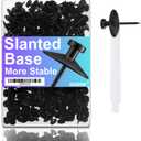 50pcs Black Thumb Tacks - Heavy Duty Double Headed Metal Wall Tacks