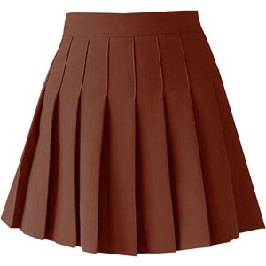 Women's High Waist A-Line Pleated Mini Skirt Short Tennis Skirt, XL