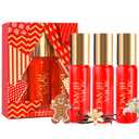 Body Spray for Women, Each 2.1 fl oz/60ml, Travel Size Womens Fragrance Mist, Three Scents - Soft December, Iced Bloom, Caf Nol