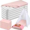 Windyun 6 Sets Kids Air Mattress Bulk with Fitted Sheet,Toddler Inflatable Bed 63 x 27 x 8 Inches Blow up Airbed Camping Sleeping Pad for Aged 3-10 Birthdays Slumber Sleepover Party (Pink)