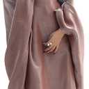Dubai Bat Sleeve Dress Shiny Robe for Women Muslim 1pc Abaya Eid Prayer Clothes Soft Dubai Travel Party Dress Maxi Abaya, Dried Rosea