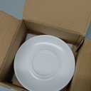 Great Cup Shape for Latte Art Cappuccino Barista Cup Saucer New Bone China for Coffee Shop (Matte White, 10.5 oz)