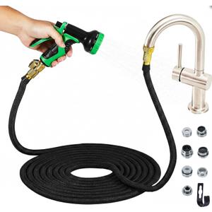 75 FT Sink Hose Attachment for Faucet Hose for Sink Faucet Used in Kitchens, Bathrooms, Watering Indoor Plants Pet Bathing, Durable, Easy to Install, Multi-Purpose Faucet Hose.