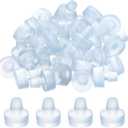 3 x uxcell 56Pcs Glass Table Top Bumpers with Stem, 5.5mm/0.22Inch Clear Rubber Bumper Grippers Anti Collision Slip Glass Table Spacers for Patio Table Cabinet Furniture (Fits 1/4Inch Hole)