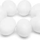 SallyFashion Wooden Fake Eggs for Nesting Boxes, 9 PCS White Easter Eggs for Craft Pretend Play Kitchen Accessories for Toddler Kids