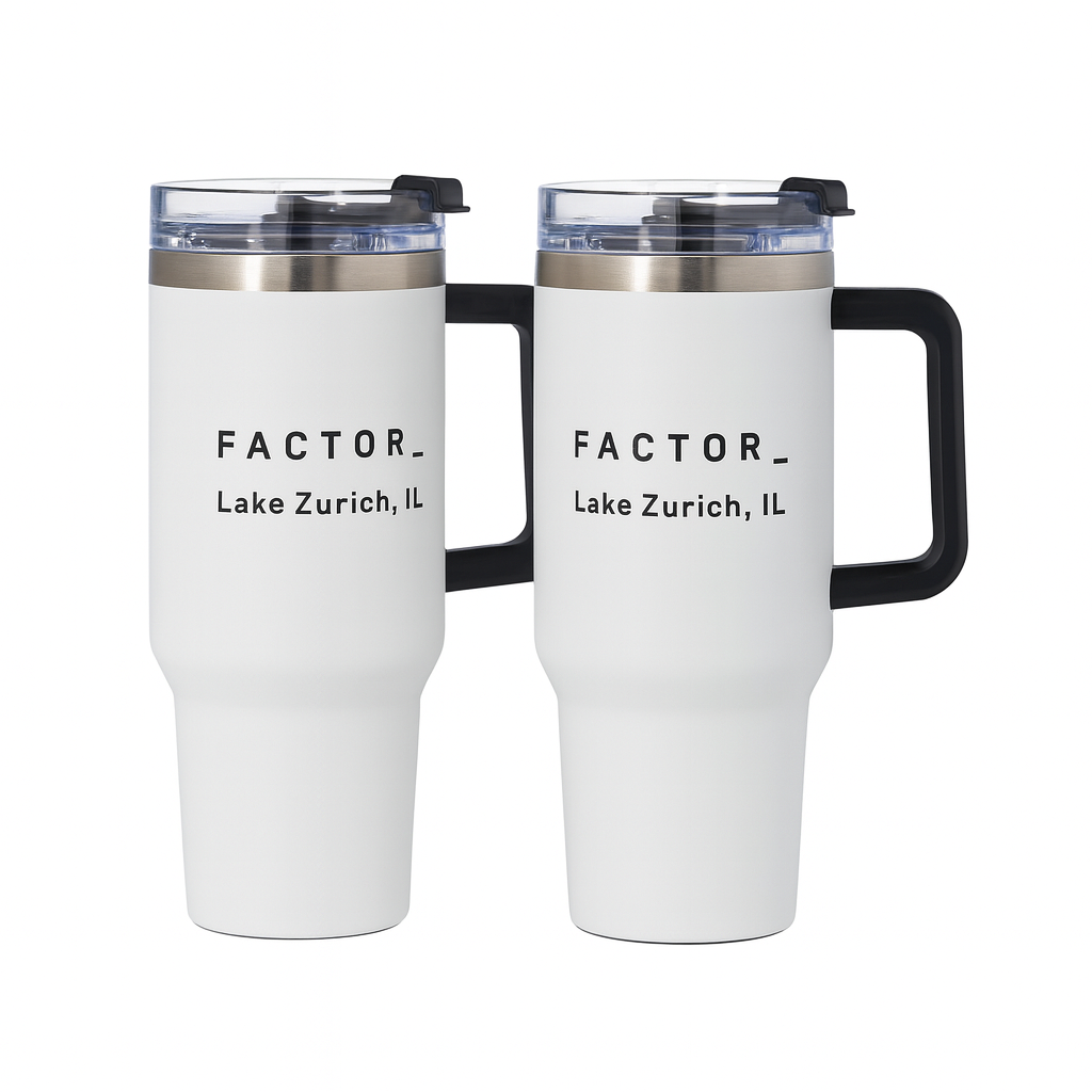 2Pcs 40 oz Stainless Steel Tumbler with Handle