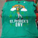 St. Patrick's Gay Leprechaun In Sexy Stockings and Shorts T-Shirt, Large