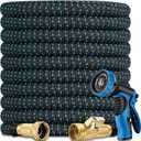 25 ft Expandable Garden Hose - Superior Strength 3750D - 3 -Layer Latex Core Garden HoseS - Expanding Water hoses - Extra Strong Brass Connectors/Storage Bag