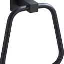 Matte Black Towel Ring for Bathroom, Kitchen Bath Towel Holder Hangers Wall Mount Heavy Duty Stainless Steel (16.8cm x 15cm x 6.5cm (1 Pack))