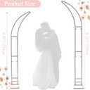 2pcs Large Wedding Arch with Base Flower Stand Arch Bracket Stand Backdrop Stand for Wedding Party Elegant Decorations & Garden Climbing Plants Vines, 8.2&6.9 FT-White