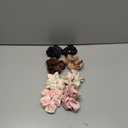 Yanibest 8 Pcs Satin Scrunchies - Silk Scrunchies Ponytail Holders,Soft Satin Hair Ties No Damage,Hair Accessories for Women (BlushBlack)