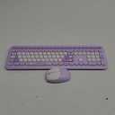 MOFII 666 Pro 2.4G Wireless Mouse And Keyboard Mixed Color Set For Girls PC Notebook Office Table, Taro Purple