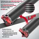 Garage Door Torsion Springs 2'' (Pair) with Non-Slip Winding Bars, Coated Torsion Springs with a Minimum of 18,000 Cycles (0.243''X2''X35'')
