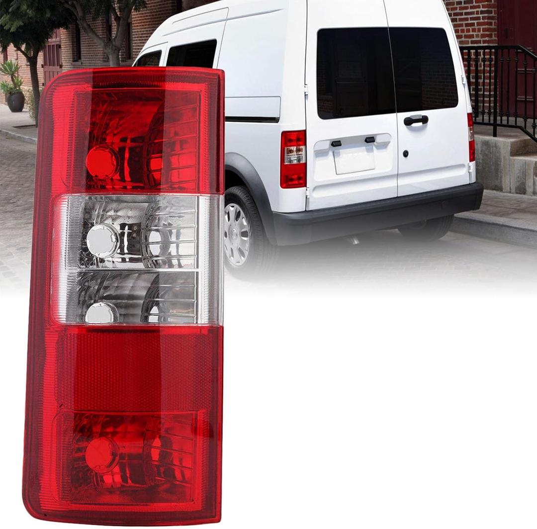 Tail Light Lens Compatible with 2010 2011 2012 2013 Ford Transit Connect Driver Side Replace 9T1Z13405A FO2800225 (Left)