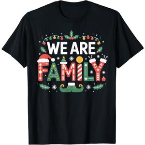 We are Family Christmas 2025 Pajamas Funny Matching Xmas T-Shirt. size S