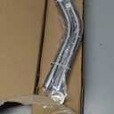 Corner Shower Curtain Rod, Diamond Shaped [Both Sides: 22"-34.8", Middle: 28"/43.7"/12.2"] Heavy Duty NEO Angle Shower Pole for Bathroom Bathtub with 12 Hooks & Ceiling Support -Brushed Nickel