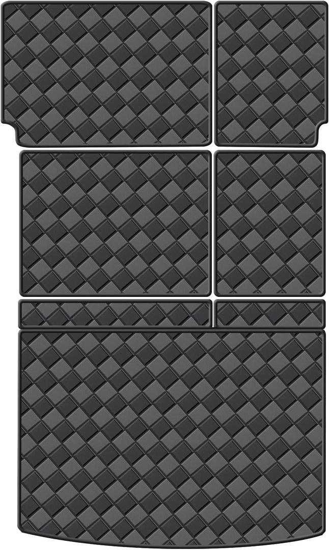 Cargo Mat for 2021-2026 Chevrolet Suburban/GMC Yukon XL 8 Seats Trunk Mat & 2ND+3RD Row Rear Backrest Mat, All Weather Rear Cargo Liner Back Seat Cover Protector