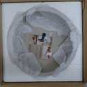 OAKOA Concrete Fruit Bowl for Kitchen Counter  Large Decorative Bowls for Home Decor  Modern Key Bowl for Entryway Table  Pedestal Bowl for Keys