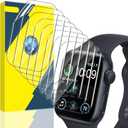 YMHML 8 Pack Screen Protector Compatible for Apple Watch 44mm SE 3 / SE 2/1 Series 6/5 / 4, [Upgrade Flexible Film] Soft HD Clear Anti-Scratch Film for iWatch Accessories (Transparent)