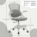 Kids Desk Chair,Ergonomic Study Chair with Adjustable Height,Swivel Mesh Desk Chair with Wheels,Home Office Chair for Children in Home Bedroom Grey, 17.32 inches x 17.32 inches x 38.18 inches