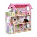 Delta Children Little Gem Dollhouse - 3-Story Dollhouse with 4 Rooms - Includes 16 Accessories - Fits 5-inch Dolls - Pretend Play Dream Gift for Ages 3+