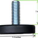 3/8"-16 Threaded Bolt,4Pack,Furniture Levelers with Screw-in Nuts,1.5" Base Furniture Feet,Heavy Duty Adjusting Foot,1" Adjustable Furniture Legs,Table Levelers,Chair Levelers,Thread Pitch:16