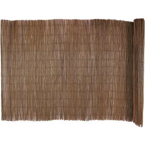 Natural Willow Fence Roll 4FT x 14FT, Eco-Friendly Garden Border Privacy Screen, Rustic Decorative Fencing for Backyard, Patio, Lawn, or Balcony