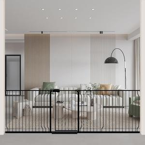 WAOWAO Baby Gate 100-109.42" Extra Wide Pressure Mounted Walk Through Swing Auto Close Safety Black Metal Toddler Kids Child Dog Pet Puppy for Stairs,Doorways,Kitchen (100-109.45"/254-278cm)
