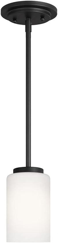 Generation Lighting 61160-112 Oslo One - Light Mini-Pendant Hanging Modern Fixture, Midnight Black