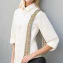 2 x Wide Purse Strap Replacement Crossbody Shoulder Bag Strap Adjustable Handbag Strap Replacement Belts Gold Hardware