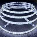 High Intensity Cold White 17.5" Double Row Brightest White LED Wheel Light Flashing Rim Lights IP68 Strobe Pick Up,Outdoor Fun Truck Vehical Rocker Switch/Remote Ctrl