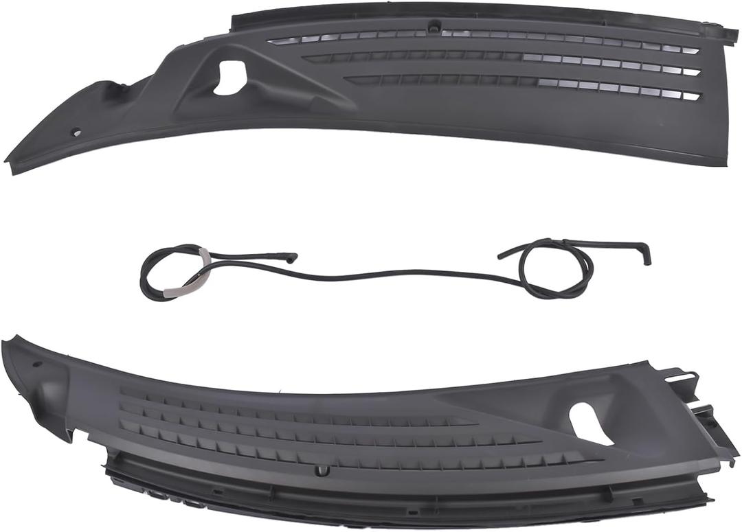 Left Driver Side & Right Passenger Side Windshield Wiper Cowl Panel Grille Set, Replacement for Ford F150 2009-2014, Part#. BL3Z15022A68A BL3Z15022A69A BL3Z-15022A68-A BL3Z-15022A69-A