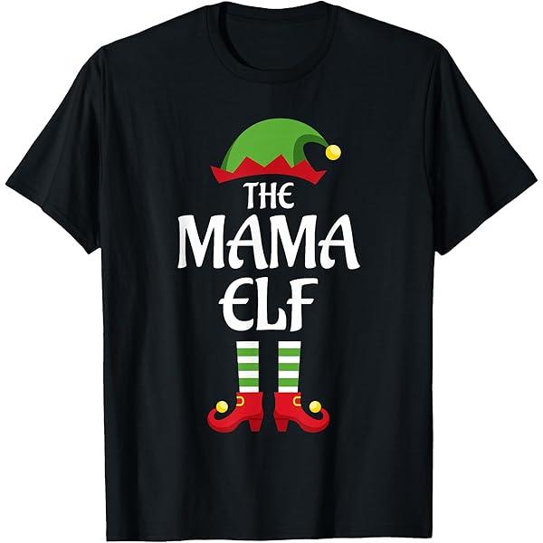 Baseball Elf Family Matching Group Christmas Sporty T-Shirt, Black, XXL